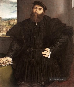  lorenzo - Bildnis eines Herrn 1530 Renaissance Lorenzo Lotto